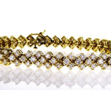 DIAMOND TENNIS BRACELET Classic 14K Yellow Gold 10 CT Natural Round Cut $18,000