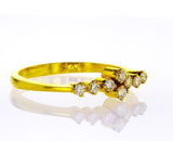 Natural Round Cut Diamond Engagement Ring 0.22 Carats F Color SI1 Clarity