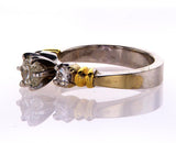 Diamond Engagement Ring 14k Yellow Gold Natural Round Cut 9/10 CTW G-H SI2