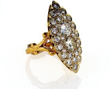 Vintage Estate Diamond Ring 14k Yellow Gold Unique Design 2.50 CTW G VS1