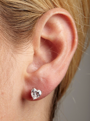 1.50 ctw Diamond Heart Stud Earrings - Raven Fine Jewelers