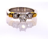 Diamond Engagement Ring 14k Yellow Gold Natural Round Cut 0.90 CTW G-H SI2