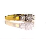 Engagement Ring Natural Round Cut Diamond  0.94 Carats F Color SI1 Clarity