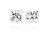 Princess Cut Natural Loose Diamonds GIA Certified MATCHED PAIR FOR EARRING 3/4CT