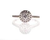 Certified Round Cut 14k White Gold Diamond Engagement Ring 0.80 CTW G Color SI1