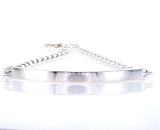 Personalized 100% Sterling Silver Curb CHAIN ID BRACELET Free Custom Engraving