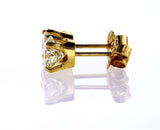 Yellow Gold Push Back Natural Round Cut GIA Diamond Studs Earrings 1.41 CT VVS2