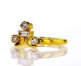 Natural Round Cut Diamond Engagement Ring 0.37 Carats G Color VS1 Clarity