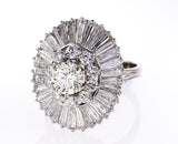 GIA Certified 14k White Gold Natural Round Diamond Engagement Ring 5.06 CTW