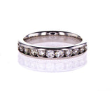 Women's 14k White Gold Natural Round Cut Diamonds Wedding Band 0.77 Ct G-H VS