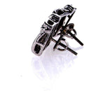 Diamond Studs Earrings 14k Gold Screw Back Natural Princess Cut 2 CTW G SI1