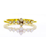 Natural Round Cut Diamond Engagement Ring 0.22 Carats F Color SI1 Clarity