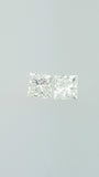 Natural Princess Cut Diamonds Matched Pair 0.48 CTW for Diamond Studs Earring