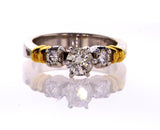 Diamond Engagement Ring 14k Yellow Gold Natural Round Cut 9/10 CTW G-H SI2