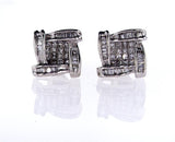 Diamond Studs Earrings 14k Gold Screw Back Natural Princess Cut 2 CTW G SI1