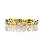 14K White Gold 1 CTW Infinity Bezel Set Round Cut Diamond Wedding Ring G-H SI1