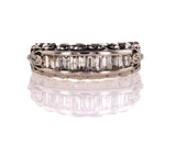 Women's Handmade 18k White Gold Natural Diamonds Ring Band 1/2 tcw G Color SI1