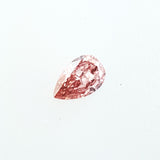 GIA Certified Natural Pear Cut Fancy Orangy Pink Diamond 0.26 Carats SI2 Clarity