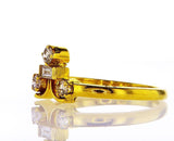 Natural Round Cut Diamond Engagement Ring 0.37 Carats G Color VS1 Clarity