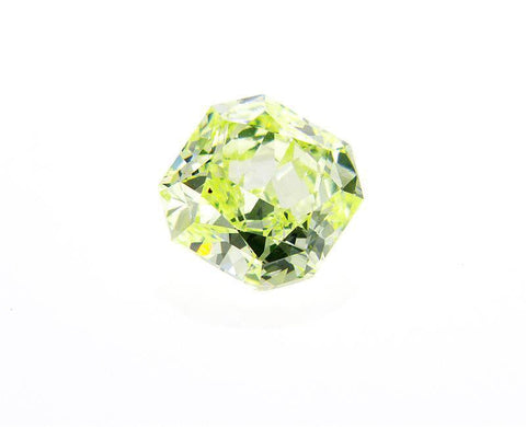 GIA Certified Natural Radiant Cut Fancy Yellow Green 0.61 carat loose Diamond