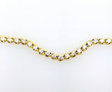 GAL Certified 14k Yellow Gold Diamond Tennis Necklace 11 CT G-H SI1 4.75MM 18"