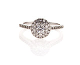Certified Round Cut 14k White Gold Diamond Engagement Ring 0.80 CTW G Color SI1