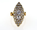 Vintage Estate Diamond Ring 14k Yellow Gold Unique Design 2.50 CTW G VS1