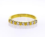Diamond Wedding Band Women's 14k Yellow Gold Natural Round Cut 0.32 CTW G SI1
