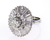 GIA Certified 14k White Gold Natural Round Diamond Engagement Ring 5.06 CTW