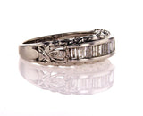Women's Handmade 18k White Gold Natural Diamonds Ring Band 1/2 tcw G Color SI1