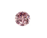 GIA Argyle Certified Natural Round Cut Fancy Orangey Pink Diamond 0.22 CT SI1