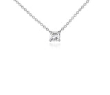 Cushion Diamond Solitaire Pendant in 14k White Gold (1/2 ct. tw.)