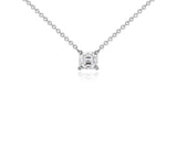 Asscher Diamond Solitaire Pendant in 14k White Gold (3/4 ct. tw.)