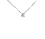 Asscher Diamond Solitaire Pendant in 14k White Gold (1/3 ct. tw.)