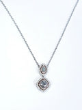 Natural Fancy Green Blue Pink Color Diamond Custom Handmade Necklace 18K 1.80 CT