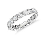 1.50 CTW Natural Diamond Eternity Band Ring Round Cut Certified 14k White Gold