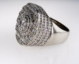 Men's Ice Natural Diamond Ring 6.75 CT F Color SI2 Clarity 14k White Gold