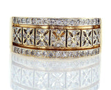 Diamond Band 14k Gold Ring Natural Round Brilliant 0.60 CTW G Color SI2 Clarity