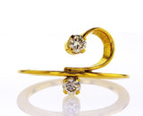 Diamond Ring Natural Round Cut 0.28 CTW F Color SI1 Clarity 18k Yellow Gold