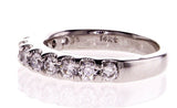 1CT G/VS2 Diamonds Ring Eternity Band 14k White Gold Natural Round Cut Size 4.5