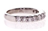 1CT G/VS2 Diamonds Ring Eternity Band 14k White Gold Natural Round Cut Size 4.5