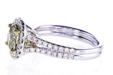 1 CT Diamond Ring Natural Fancy Petrol Color 18K Gold SI2 GIA Certified Oval Cut