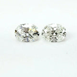 Diamond Natural Oval Cut 1.41 CTW Matched Pair For Diamond Studs GIA Certified