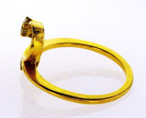 Diamond Ring Natural Round Cut 0.28 CTW F Color SI1 Clarity 18k Yellow Gold