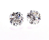 1CT Diamond Studs Earrings 14K White Gold GIA Certified Natural Round Cut