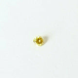 Small Yellow Diamond Natural Round Cut Fancy Intense Yellow Color Loose Diamond