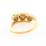 Diamond 14K Natural Round Cut Flower Ring Yellow Gold 1 CTW G color SI1 Clarity