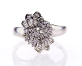 Beautiful Estate Ring 3.50CT Natural Round Diamonds Certified 14k White Gold