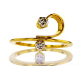 Diamond Ring Natural Round Cut 0.28 CTW F Color SI1 Clarity 18k Yellow Gold