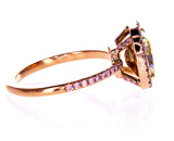 2.50CT Engagement Ring Natural Diamond Fancy Yellow Pink Rose Gold GIA Certified